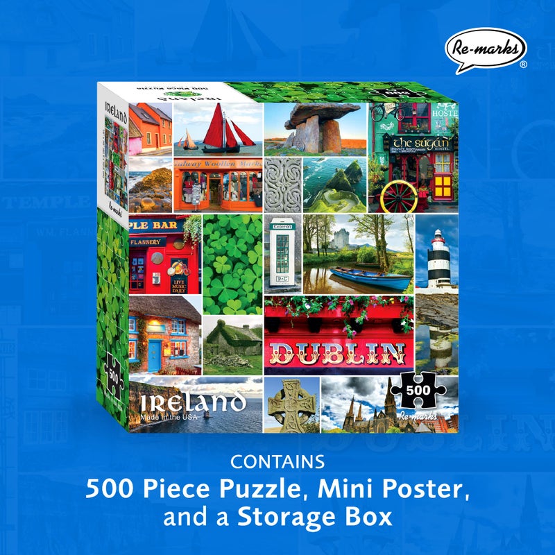 Re-marks Ireland, Country Puzzle, 500-Piece Jigsaw Puzzle for All Ages - Image 2